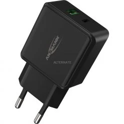 Ansmann Home Charger HC218PD - Schnellladegerät mit Power Delivery & Quick Charge (schwarz)