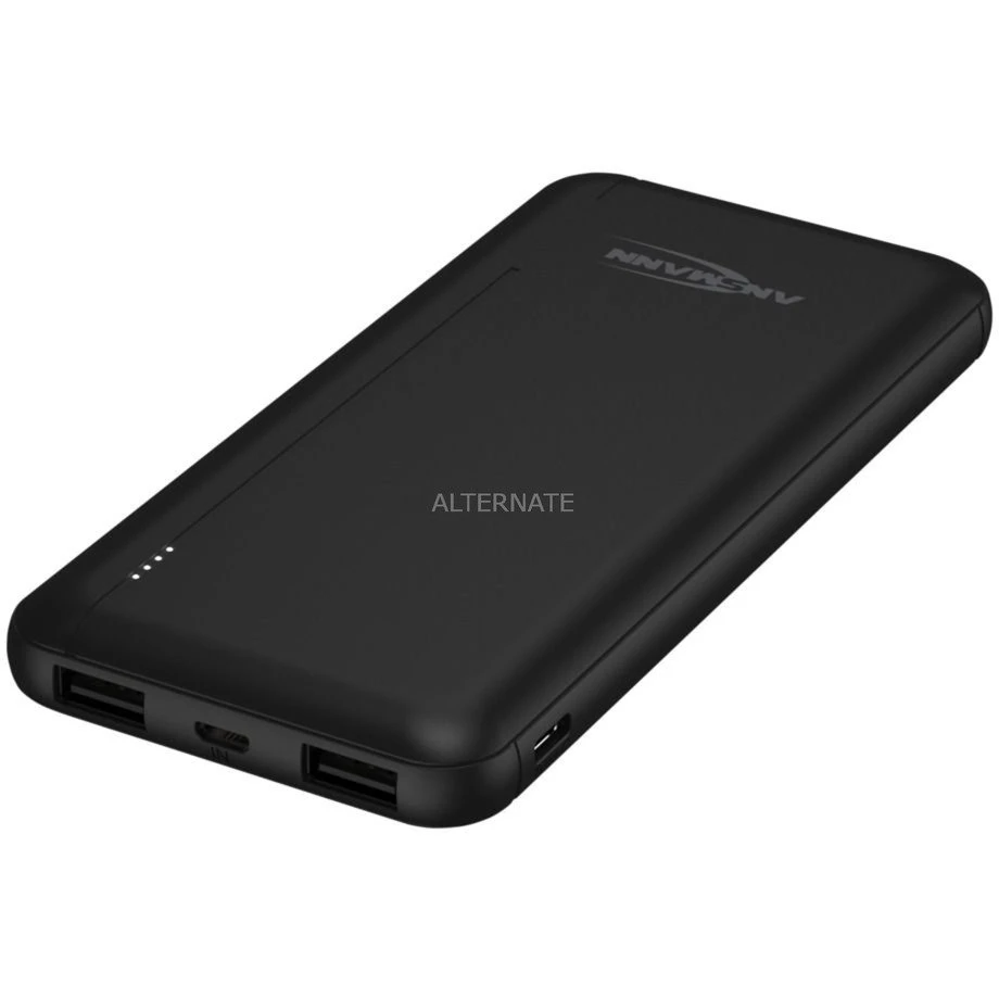 Ansmann Powerbank 10000 mAh PB212 - Kompakte tragbare Ladestation (schwarz) 2 Ansmann Powerbank 10000 mAh PB212 - Kompakte tragbare Ladestation (schwarz) – Bild 2