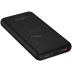Ansmann Powerbank 10000 mAh PB218 Wireless - Schwarz, Schnellladung, kompakt & leistungsstark