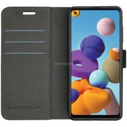 Handy Hülle Case FortyFour No. 11 für Samsung Galaxy A21s - Schwarz | Robuste Handyhülle