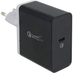 DeLOCK USB Ladegerät 27W mit USB Type-C PD 3.0 & Quick Charge 4+ - Schnellladegerät für Smartphones (schwarz)