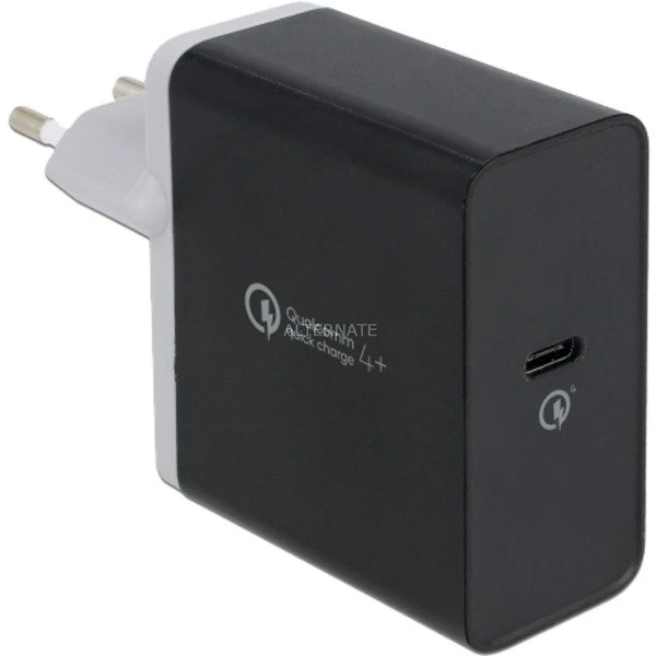DeLOCK USB Ladegerät 27W mit USB Type-C PD 3.0 & Quick Charge 4+ - Schnellladegerät für Smartphones (schwarz)