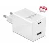 DeLOCK USB Ladegerät USB Type-C PD 3.0 & USB Typ-A 48 W (weiß) - Schnellladegerät für Smartphones & Tablets