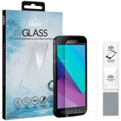 Eiger GLASS Displayschutzfolie für Samsung Galaxy XCover 4/4S | Transparent | Kratzfest | Blasenfreie Anwendung
