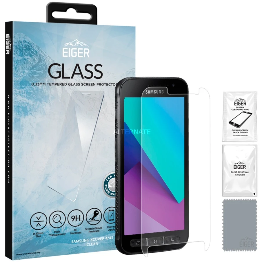 Eiger GLASS Displayschutzfolie für Samsung Galaxy XCover 4/4S | Transparent | Kratzfest | Blasenfreie Anwendung 1 Eiger GLASS Displayschutzfolie für Samsung Galaxy XCover 4/4S | Transparent | Kratzfest | Blasenfreie Anwendung
