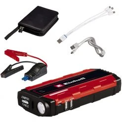 Einhell Powerbank CE-JS 8 - Starthilfe für Benziner, rot/schwarz, 8 Ah, kompakt & leistungsstark