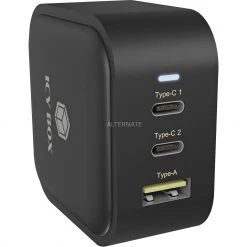 ICY BOX IB-PS103-PD Notebook Netzteil mit Power Delivery, 3 Anschlüssen, schwarz