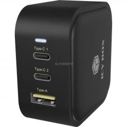 ICY BOX IB-PS103-PD Notebook Netzteil mit Power Delivery, 3 Anschlüssen, schwarz -Smartphone Zubehör Verkaufsgeschäft ICY BOX IB PS103 PD Ladeger t@@1765710 2