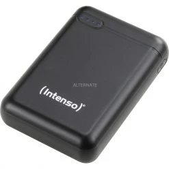 Intenso XS10000 Powerbank - 10000 mAh, Schwarz | Kompakter mobiler Akku für Smartphones & Tablets