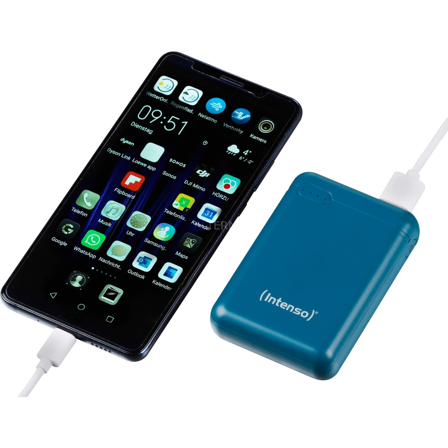 Intenso XS10000 Powerbank - 10.000 mAh, kompakt & leistungsstark (Petrol) 4 Intenso XS10000 Powerbank - 10.000 mAh, kompakt & leistungsstark (Petrol) – Bild 4