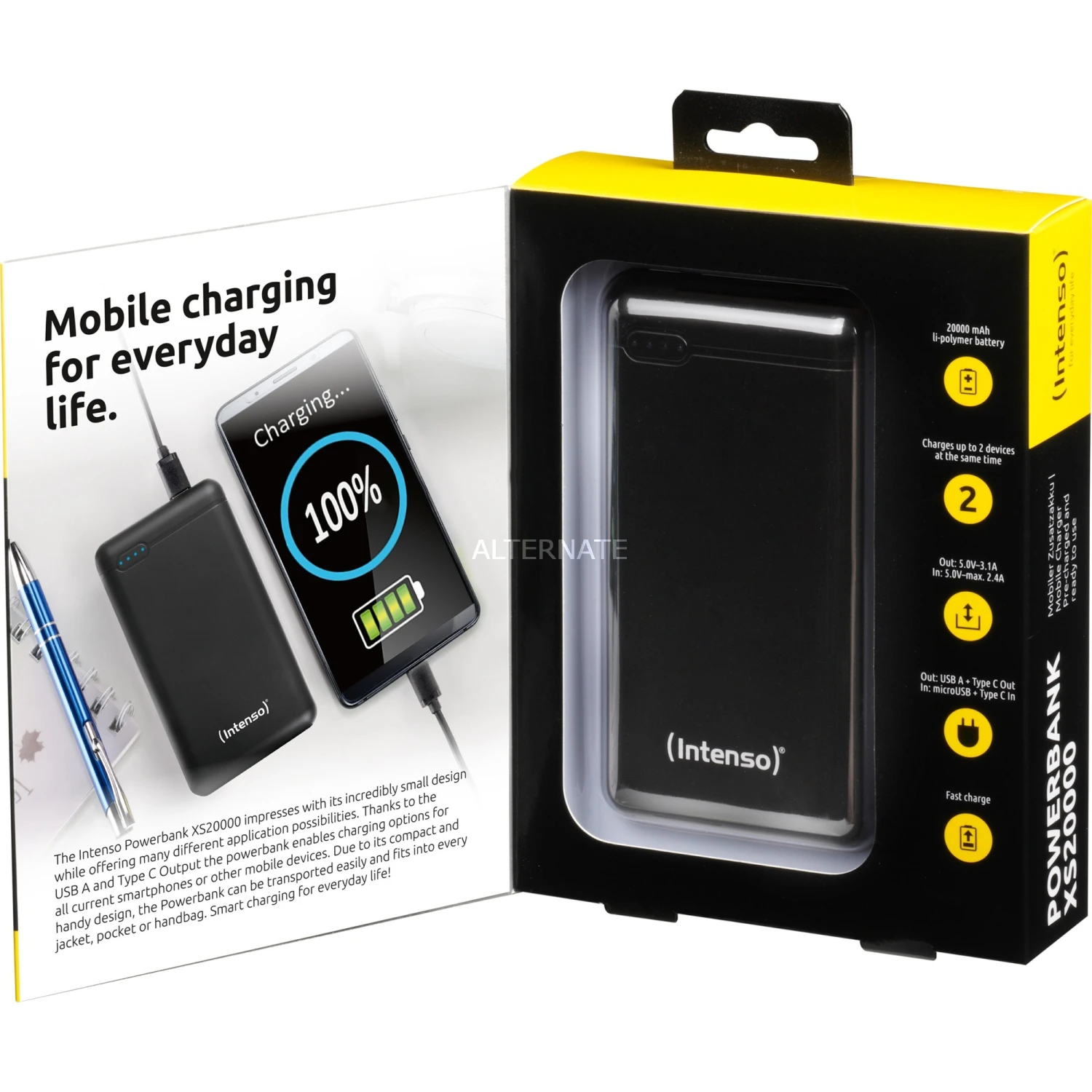Intenso XS20000 Powerbank - 20000 mAh, Schwarz | Hochleistungs-Powerbank für unterwegs 6 Intenso XS20000 Powerbank - 20000 mAh, Schwarz | Hochleistungs-Powerbank für unterwegs – Bild 6
