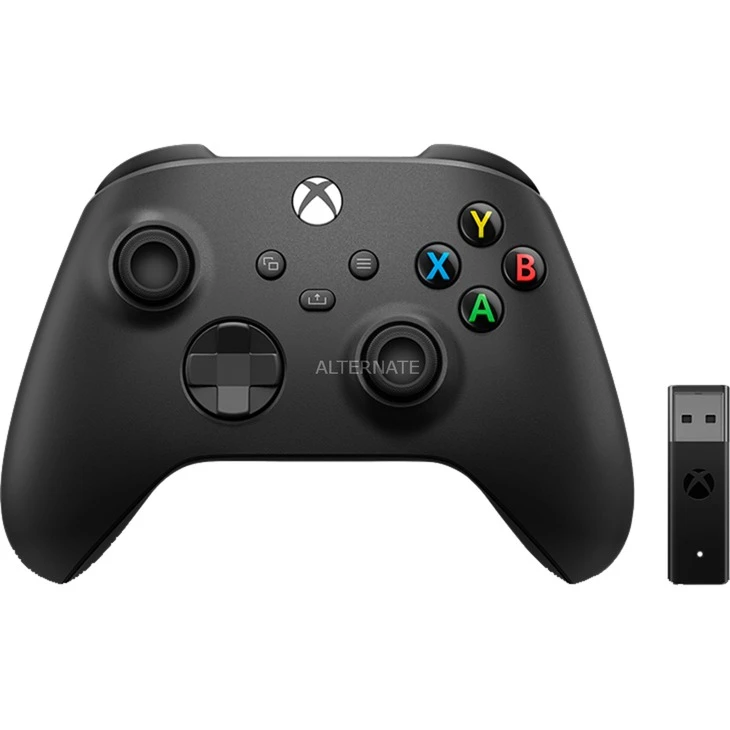 Microsoft Xbox Wireless Controller (Schwarz, Carbon Black) inkl. Wireless Adapter für Windows 10 – Offizieller Gamepad für Xbox und PC 1 Microsoft Xbox Wireless Controller (Schwarz, Carbon Black) inkl. Wireless Adapter für Windows 10 – Offizieller Gamepad für Xbox und PC