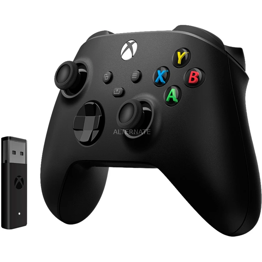 Microsoft Xbox Wireless Controller (Schwarz, Carbon Black) inkl. Wireless Adapter für Windows 10 – Offizieller Gamepad für Xbox und PC 2 Microsoft Xbox Wireless Controller (Schwarz, Carbon Black) inkl. Wireless Adapter für Windows 10 – Offizieller Gamepad für Xbox und PC – Bild 2