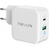 Nevox 65W USB-C Ladegerät mit Power Delivery (PD) + Quick Charge 3.0 - Schnellladegerät in Weiß