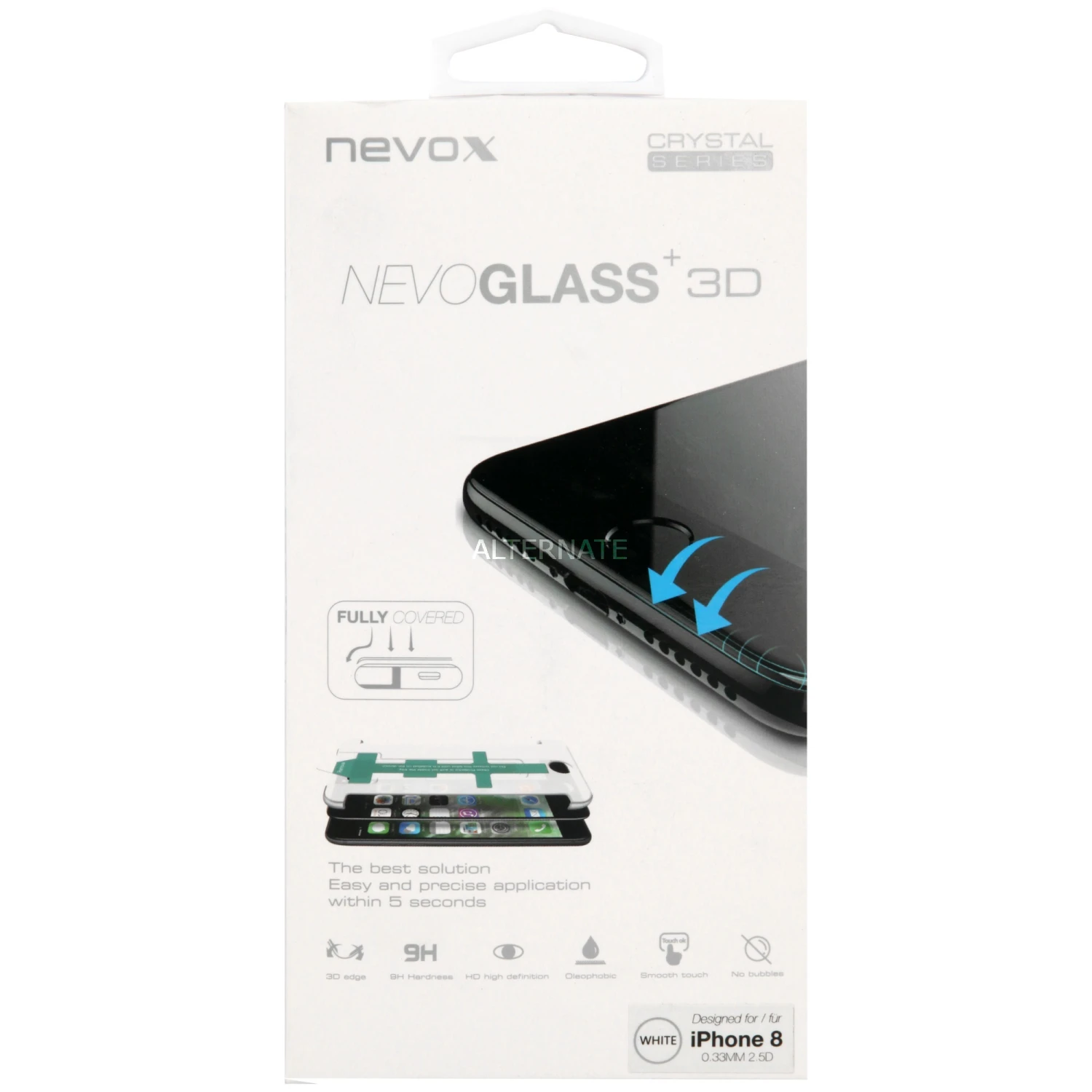 Nevox NEVOGLASS 3D Displayschutzfolie mit EASY APP - Weiß - Kompatibel mit iPhone 8, iPhone 7, iPhone 6S, iPhone 6 2 Nevox NEVOGLASS 3D Displayschutzfolie mit EASY APP - Weiß - Kompatibel mit iPhone 8, iPhone 7, iPhone 6S, iPhone 6 – Bild 2