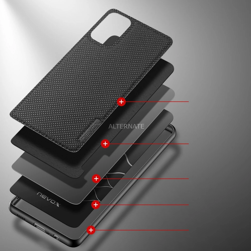 Nevox StyleShell NYLO Handyhülle (schwarz) für Samsung Galaxy A32 5G | Robuste & Stylische Handy Hülle 5 Nevox StyleShell NYLO Handyhülle (schwarz) für Samsung Galaxy A32 5G | Robuste & Stylische Handy Hülle – Bild 5