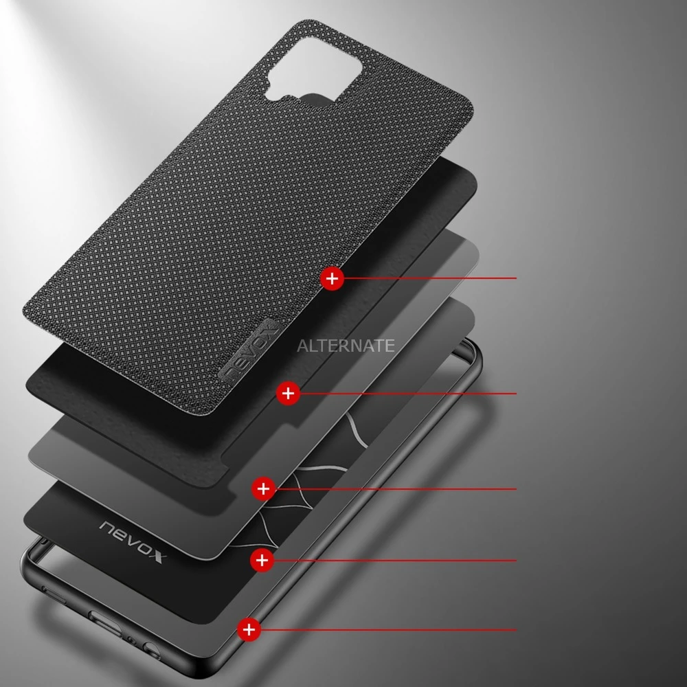 Nevox StyleShell NYLO Handyhülle (schwarz) für Samsung Galaxy A22 - Schützende & Stylische Handy Hülle 5 Nevox StyleShell NYLO Handyhülle (schwarz) für Samsung Galaxy A22 - Schützende & Stylische Handy Hülle – Bild 5