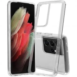 Nevox StyleShell SHOCKFlex Handyhülle (transparent) für Samsung Galaxy S21 Ultra 5G | Robuste & Transparente Handy Hülle