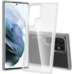 Nevox StyleShell SHOCKFlex Handyhülle (transparent) für Samsung Galaxy S22 Ultra | Robuste & Transparente Handy Hülle