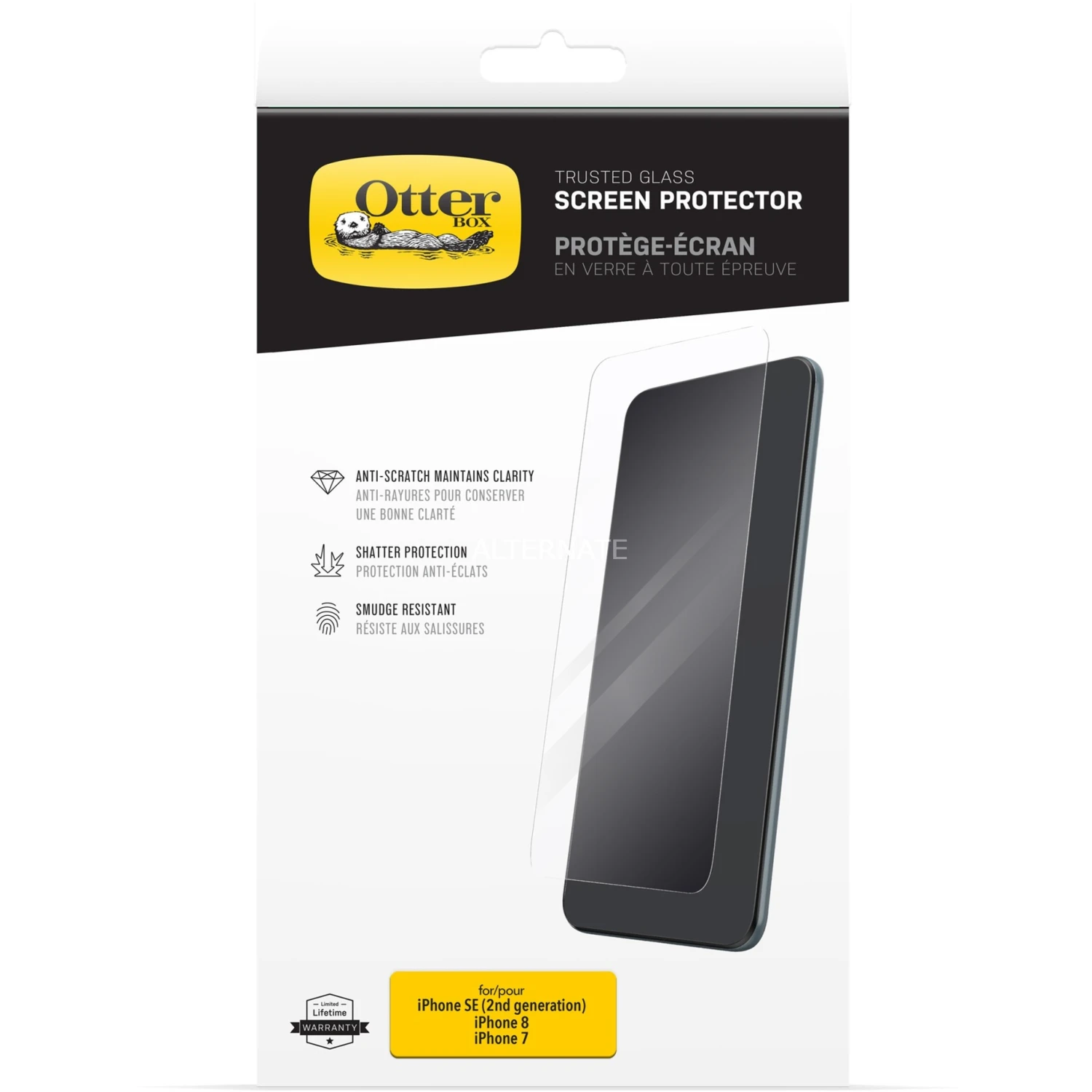 Otterbox Trusted Glass Displayschutzfolie - Transparent für iPhone SE (3./2. Generation), iPhone 8/7/6S | Premium Schutzfolie 5 Otterbox Trusted Glass Displayschutzfolie - Transparent für iPhone SE (3./2. Generation), iPhone 8/7/6S | Premium Schutzfolie – Bild 5