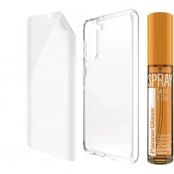 PanzerGlass 360° Tech Hygiene Pack - Displayschutzfolie transparent für Samsung Galaxy S21 5G