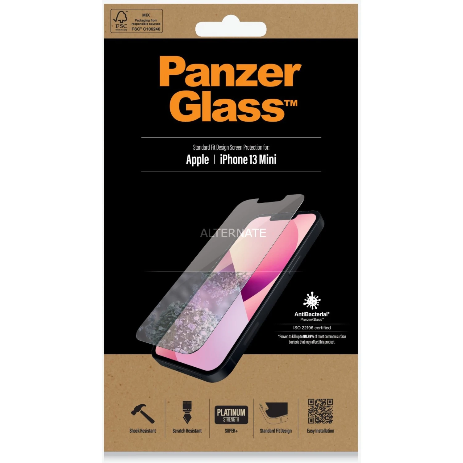 PanzerGlass Displayschutzfolie für iPhone 13 Mini - Transparente Schutzfolie mit hoher Kratzfestigkeit 2 PanzerGlass Displayschutzfolie für iPhone 13 Mini - Transparente Schutzfolie mit hoher Kratzfestigkeit – Bild 2