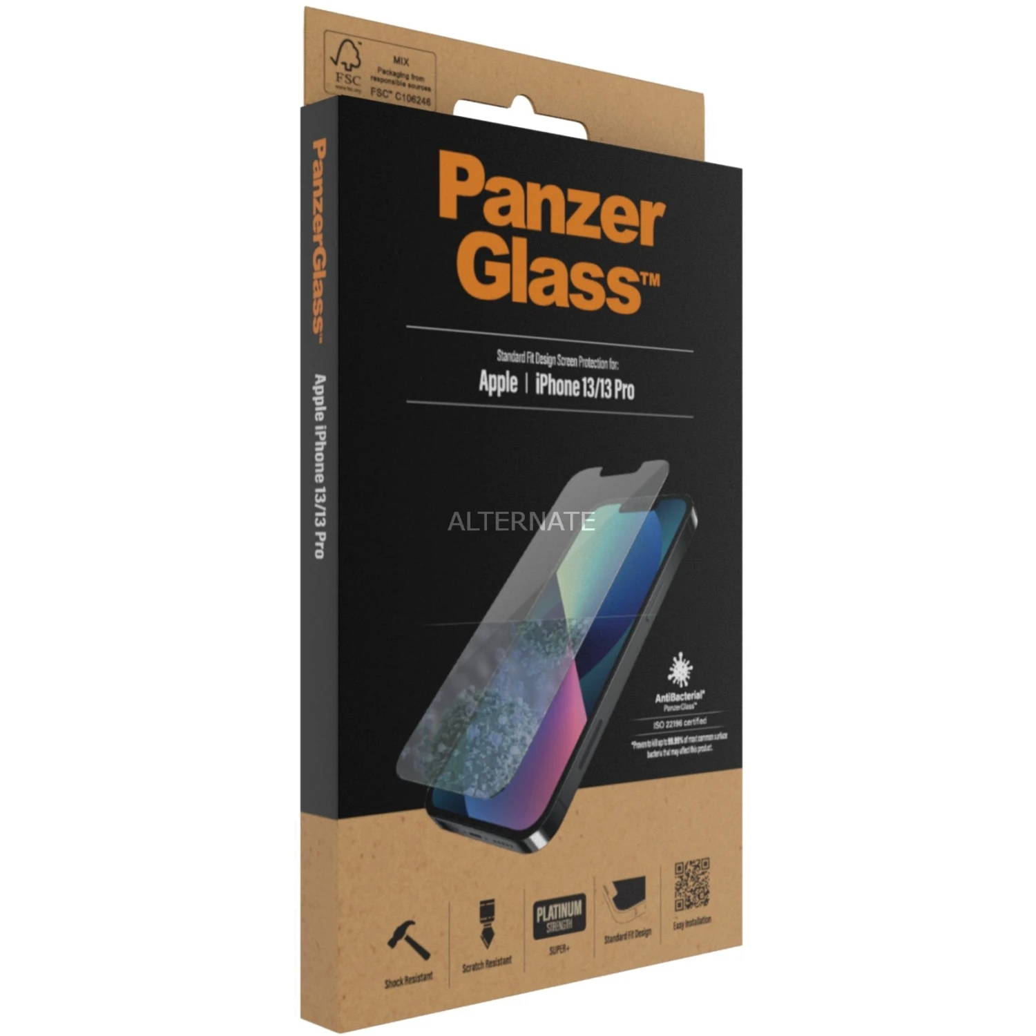 PanzerGlass Displayschutzfolie für iPhone 13 & 13 Pro | Transparent | Kratzfest & Stoßfest 1 PanzerGlass Displayschutzfolie für iPhone 13 & 13 Pro | Transparent | Kratzfest & Stoßfest