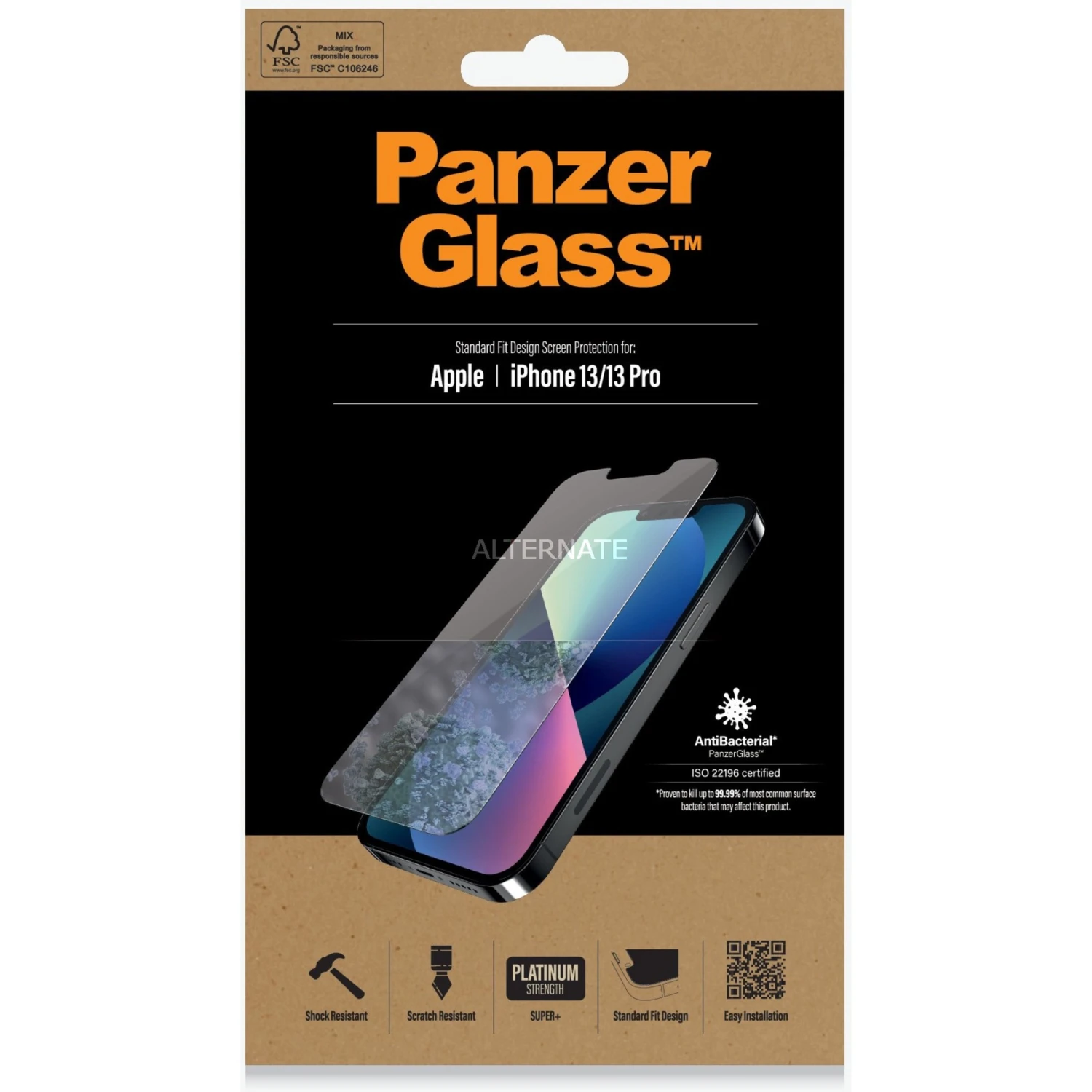 PanzerGlass Displayschutzfolie für iPhone 13 & 13 Pro | Transparent | Kratzfest & Stoßfest 2 PanzerGlass Displayschutzfolie für iPhone 13 & 13 Pro | Transparent | Kratzfest & Stoßfest – Bild 2