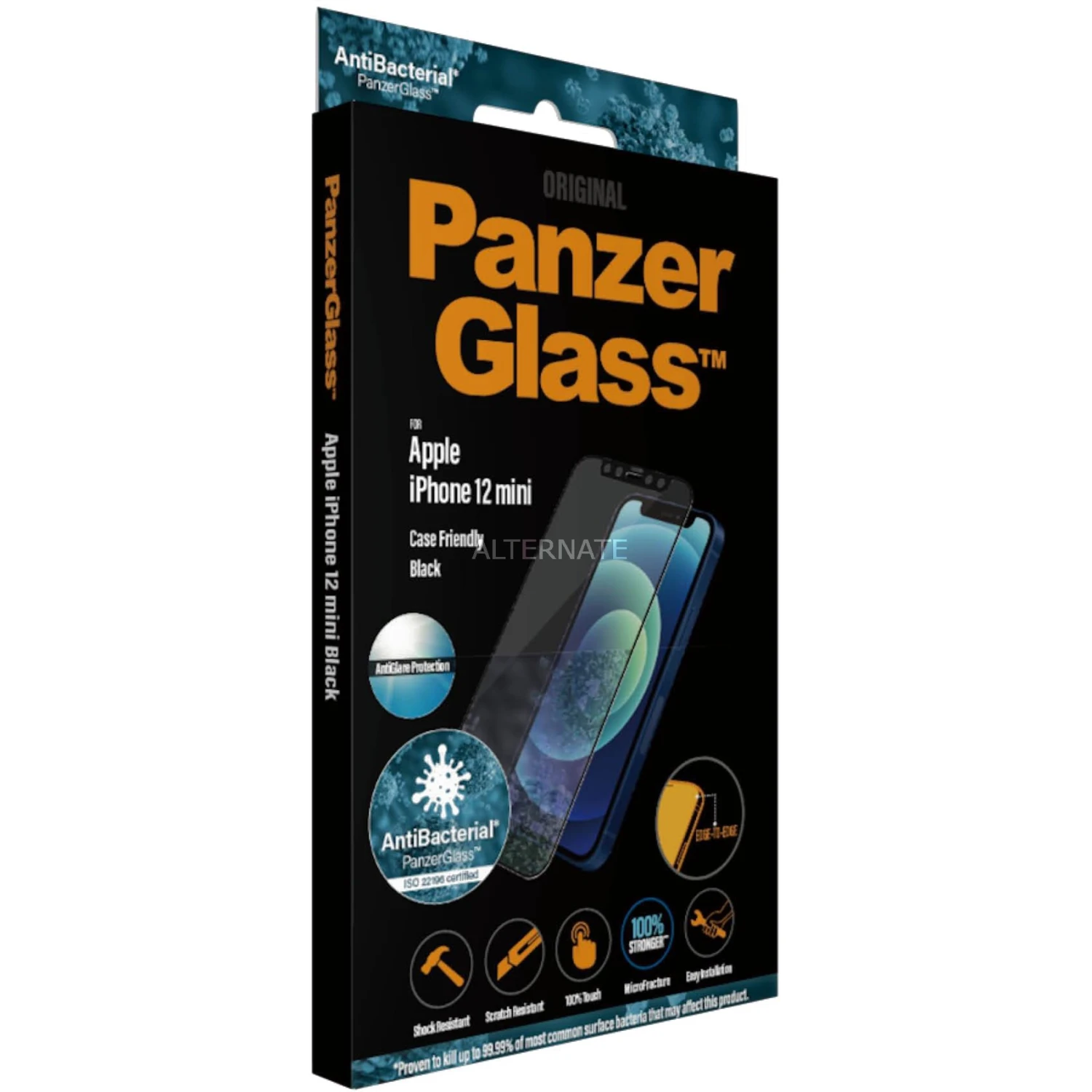 PanzerGlass Displayschutzfolie Anti-Glare für iPhone 12 Mini - Transparente Schutzfolie 1 PanzerGlass Displayschutzfolie Anti-Glare für iPhone 12 Mini - Transparente Schutzfolie