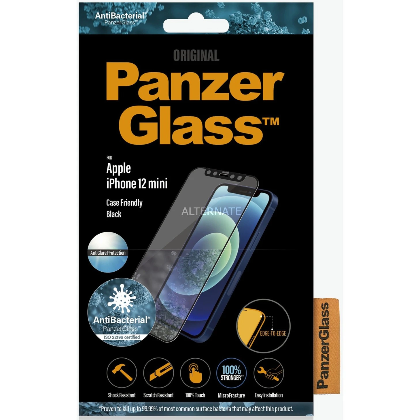 PanzerGlass Displayschutzfolie Anti-Glare für iPhone 12 Mini - Transparente Schutzfolie 2 PanzerGlass Displayschutzfolie Anti-Glare für iPhone 12 Mini - Transparente Schutzfolie – Bild 2
