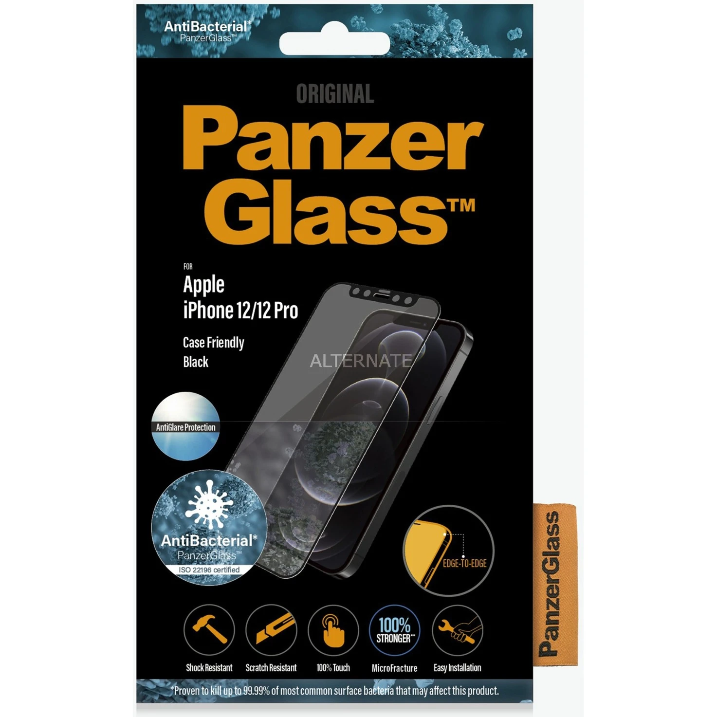 PanzerGlass Displayschutzfolie Anti-Glare für iPhone 12 & 12 Pro | Transparente Schutzfolie 2 PanzerGlass Displayschutzfolie Anti-Glare für iPhone 12 & 12 Pro | Transparente Schutzfolie – Bild 2