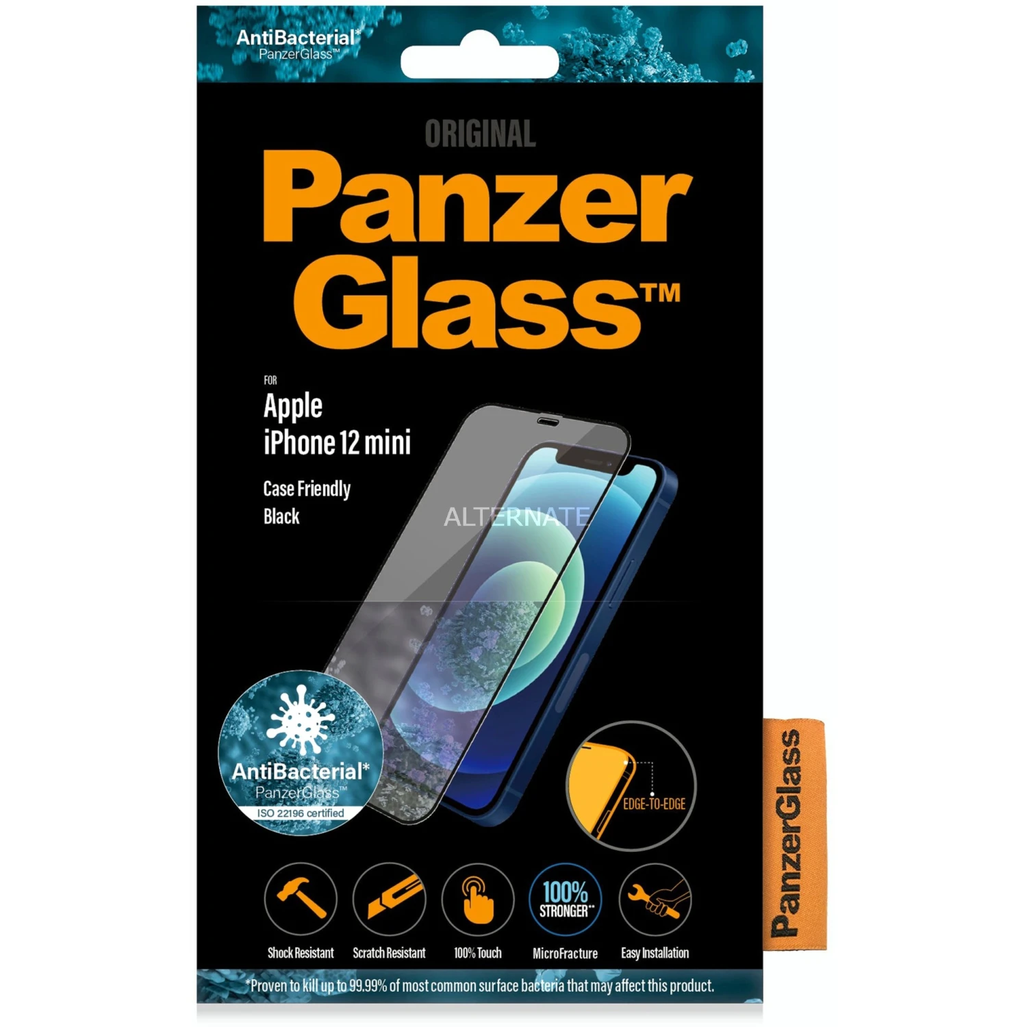 PanzerGlass Displayschutzfolie für iPhone 12 Mini - Transparente Schutzfolie mit hoher Kratzfestigkeit 2 PanzerGlass Displayschutzfolie für iPhone 12 Mini - Transparente Schutzfolie mit hoher Kratzfestigkeit – Bild 2