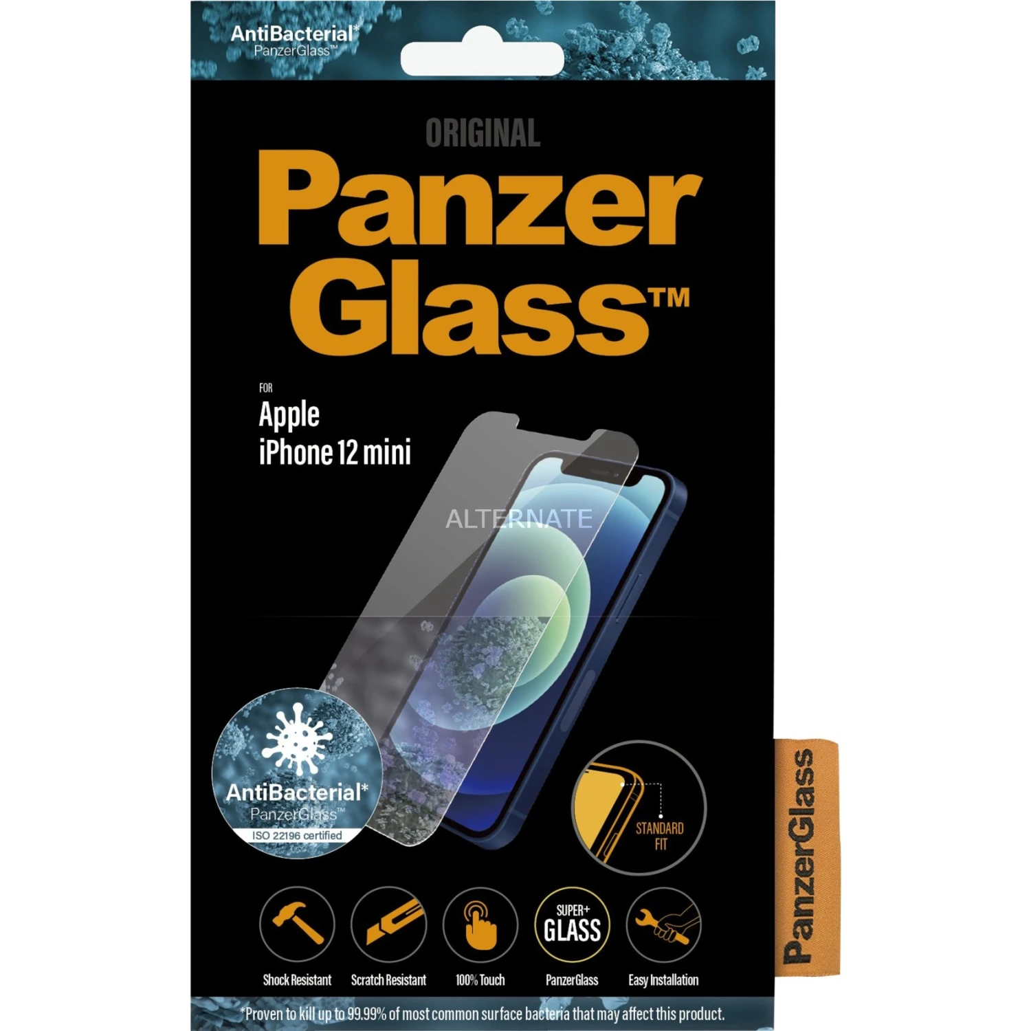 PanzerGlass Displayschutzfolie für iPhone 12 Mini - Transparente Schutzfolie mit hoher Kratzfestigkeit 1 PanzerGlass Displayschutzfolie für iPhone 12 Mini - Transparente Schutzfolie mit hoher Kratzfestigkeit