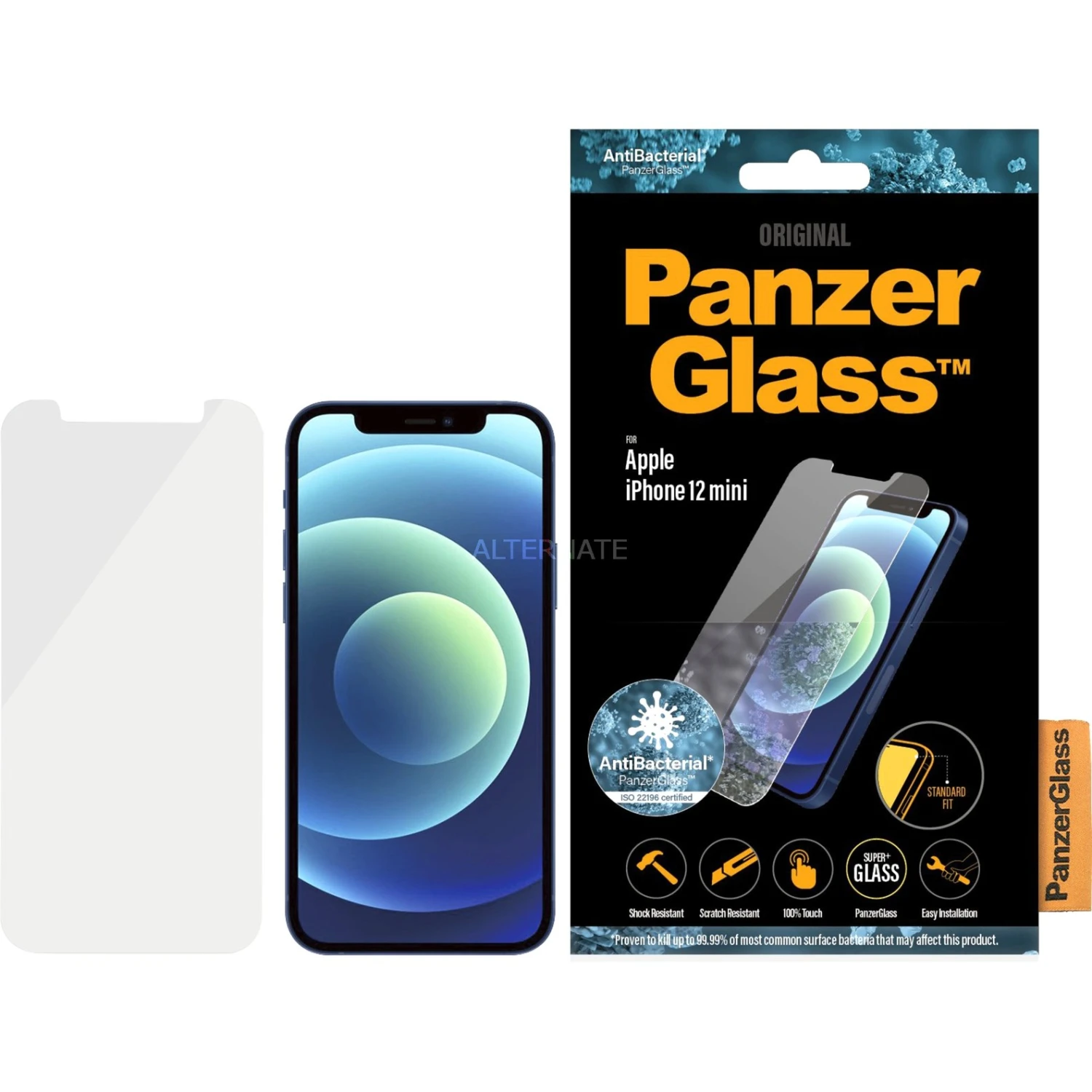 PanzerGlass Displayschutzfolie für iPhone 12 Mini - Transparente Schutzfolie mit hoher Kratzfestigkeit 3 PanzerGlass Displayschutzfolie für iPhone 12 Mini - Transparente Schutzfolie mit hoher Kratzfestigkeit – Bild 3