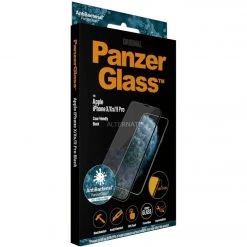PanzerGlass Displayschutzfolie für iPhone X/Xs/11 Pro - Transparent/Schwarz - Ultradünn & Kratzfest