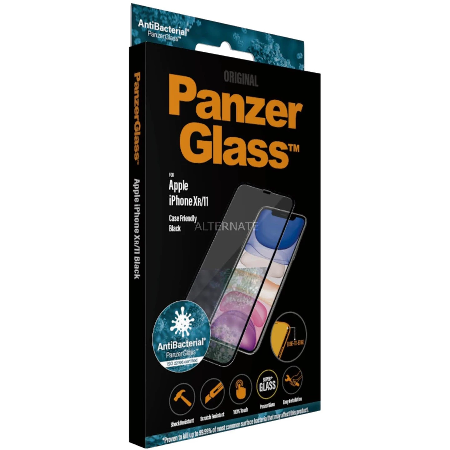 PanzerGlass Displayschutzfolie für iPhone XR/11 - Transparent/Schwarz - Hochwertiger Displayschutz 1 PanzerGlass Displayschutzfolie für iPhone XR/11 - Transparent/Schwarz - Hochwertiger Displayschutz