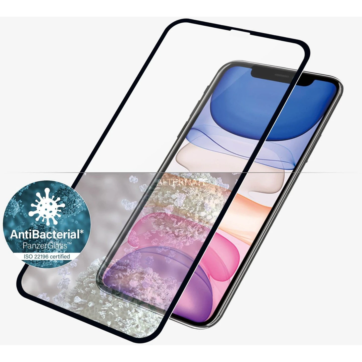 PanzerGlass Displayschutzfolie für iPhone XR/11 - Transparent/Schwarz - Hochwertiger Displayschutz 4 PanzerGlass Displayschutzfolie für iPhone XR/11 - Transparent/Schwarz - Hochwertiger Displayschutz – Bild 4