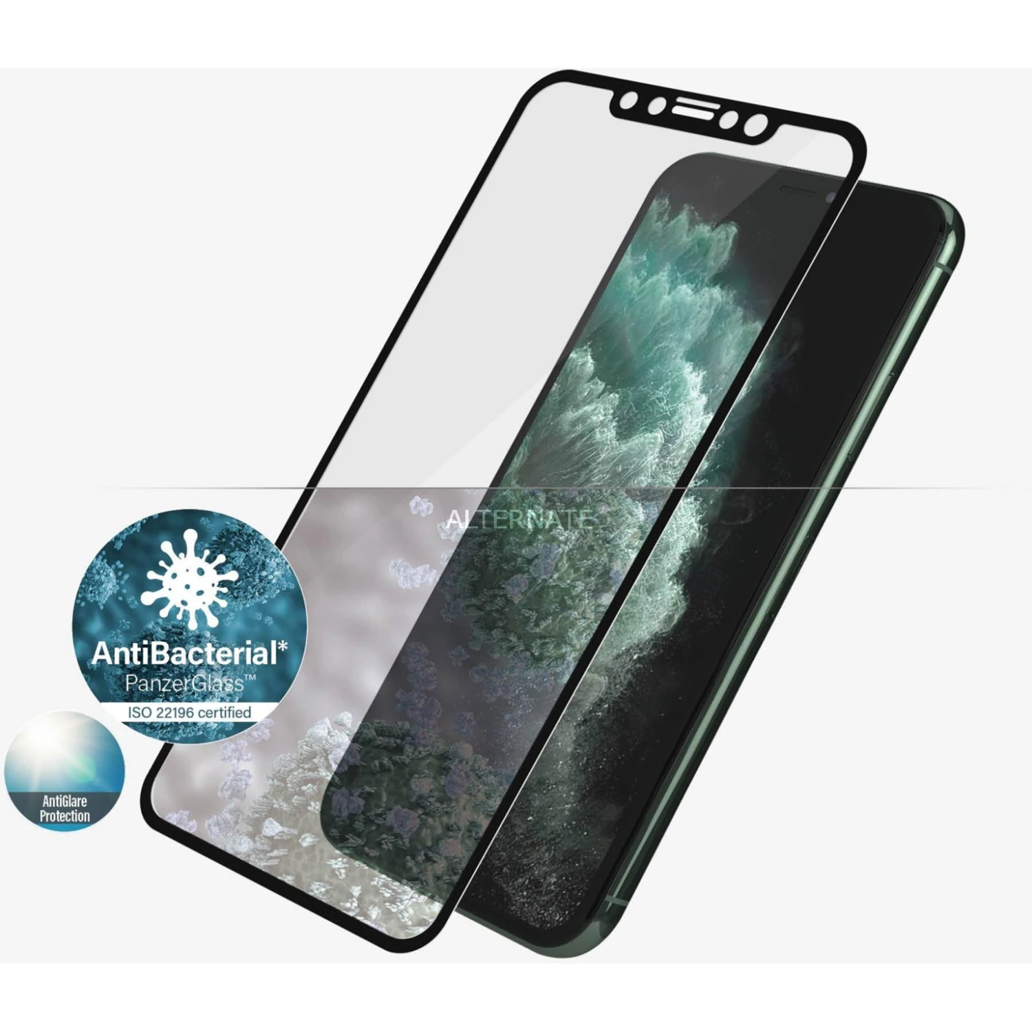 PanzerGlass Displayschutzfolie für iPhone Xs Max/11 Pro Max - Transparent/Schwarz - Ultradünn & Kratzfest 4 PanzerGlass Displayschutzfolie für iPhone Xs Max/11 Pro Max - Transparent/Schwarz - Ultradünn & Kratzfest – Bild 4