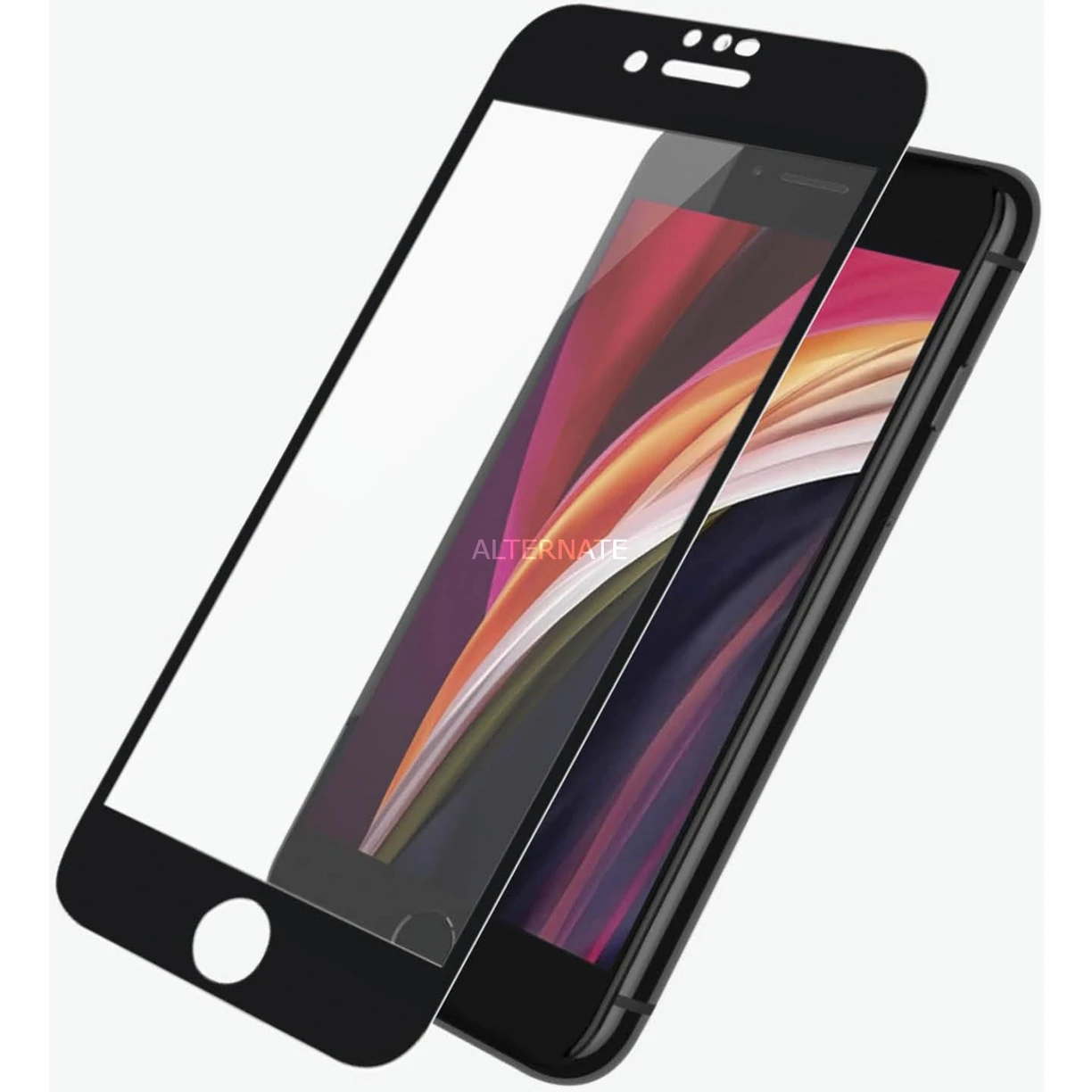 PanzerGlass Displayschutzfolie für iPhone 6/6s/7/8/SE (2020) - Transparent/Schwarz - Hochwertiger Displayschutz 2 PanzerGlass Displayschutzfolie für iPhone 6/6s/7/8/SE (2020) - Transparent/Schwarz - Hochwertiger Displayschutz – Bild 2