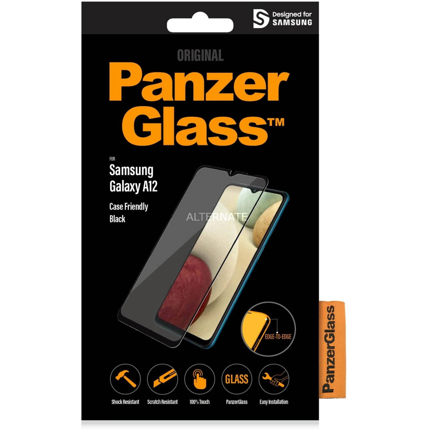 PanzerGlass Displayschutzfolie für Samsung Galaxy A12 - Transparent/Schwarz - Ultradünn & Kratzfest 2 PanzerGlass Displayschutzfolie für Samsung Galaxy A12 - Transparent/Schwarz - Ultradünn & Kratzfest – Bild 2
