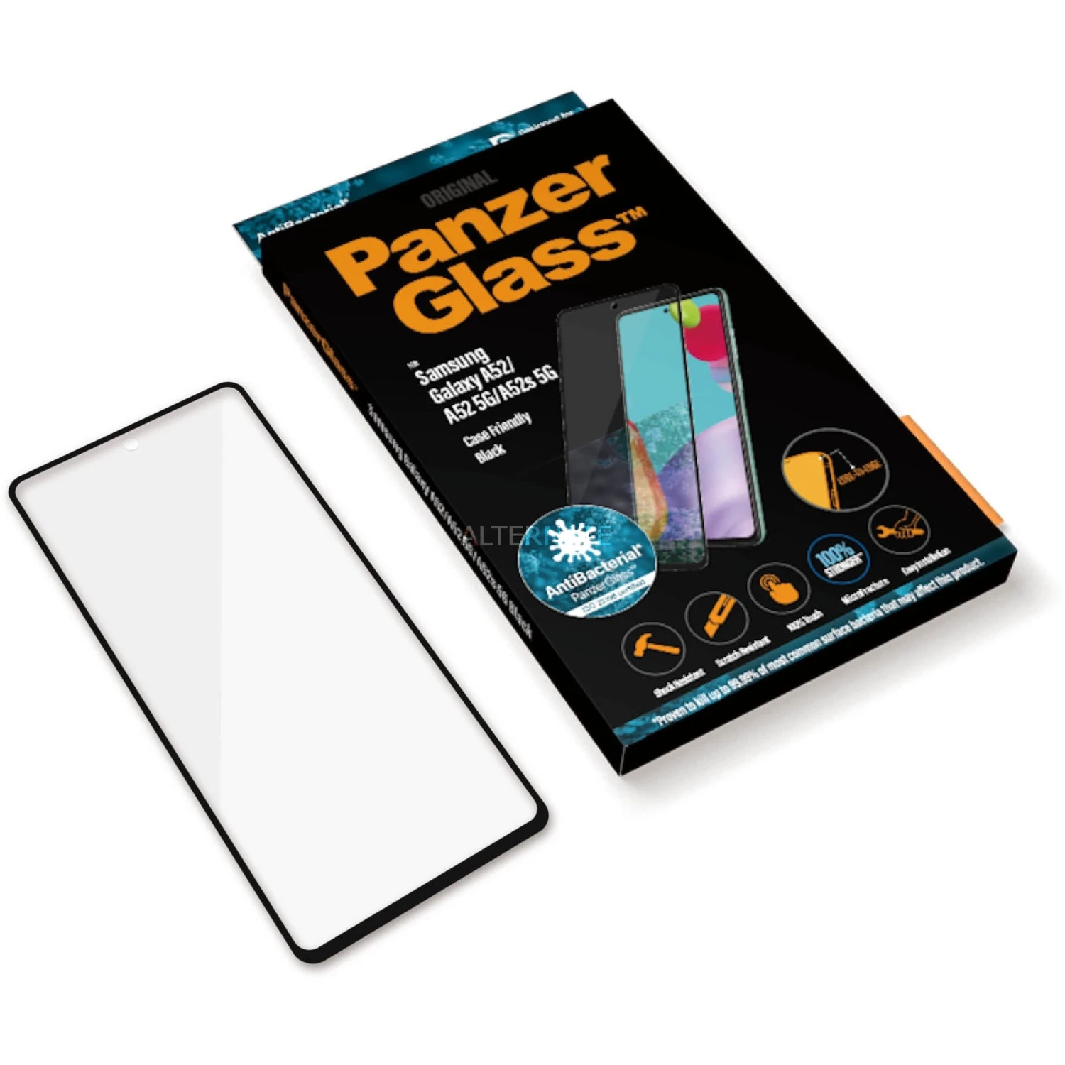 PanzerGlass Displayschutzfolie für Samsung Galaxy A52/A52 5G - Transparent/Schwarz - Ultradünn & Kratzfest 3 PanzerGlass Displayschutzfolie für Samsung Galaxy A52/A52 5G - Transparent/Schwarz - Ultradünn & Kratzfest – Bild 3