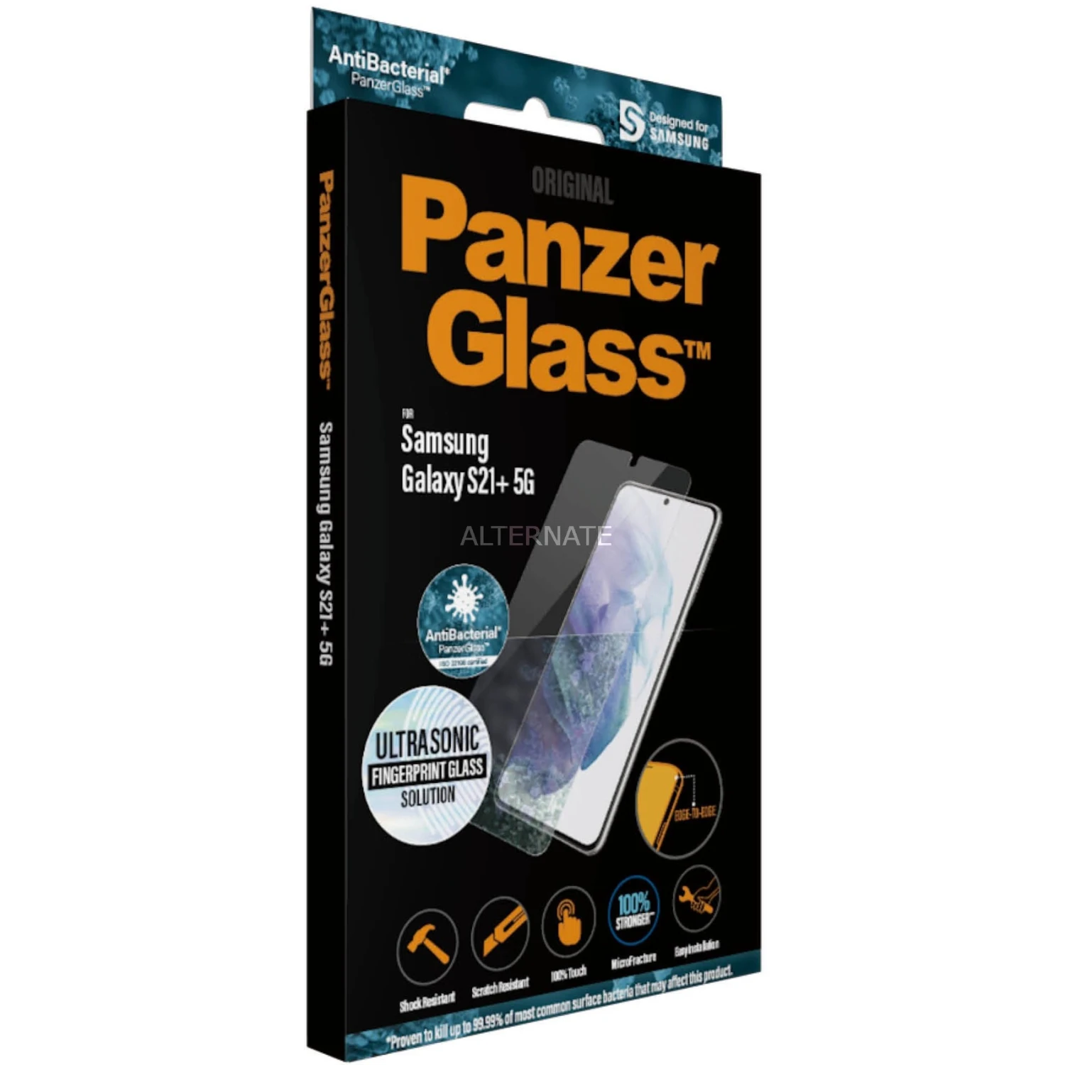 PanzerGlass Displayschutzfolie für Samsung Galaxy S21+ 5G - Transparent, Kratzfest, Stoßfest 1 PanzerGlass Displayschutzfolie für Samsung Galaxy S21+ 5G - Transparent, Kratzfest, Stoßfest