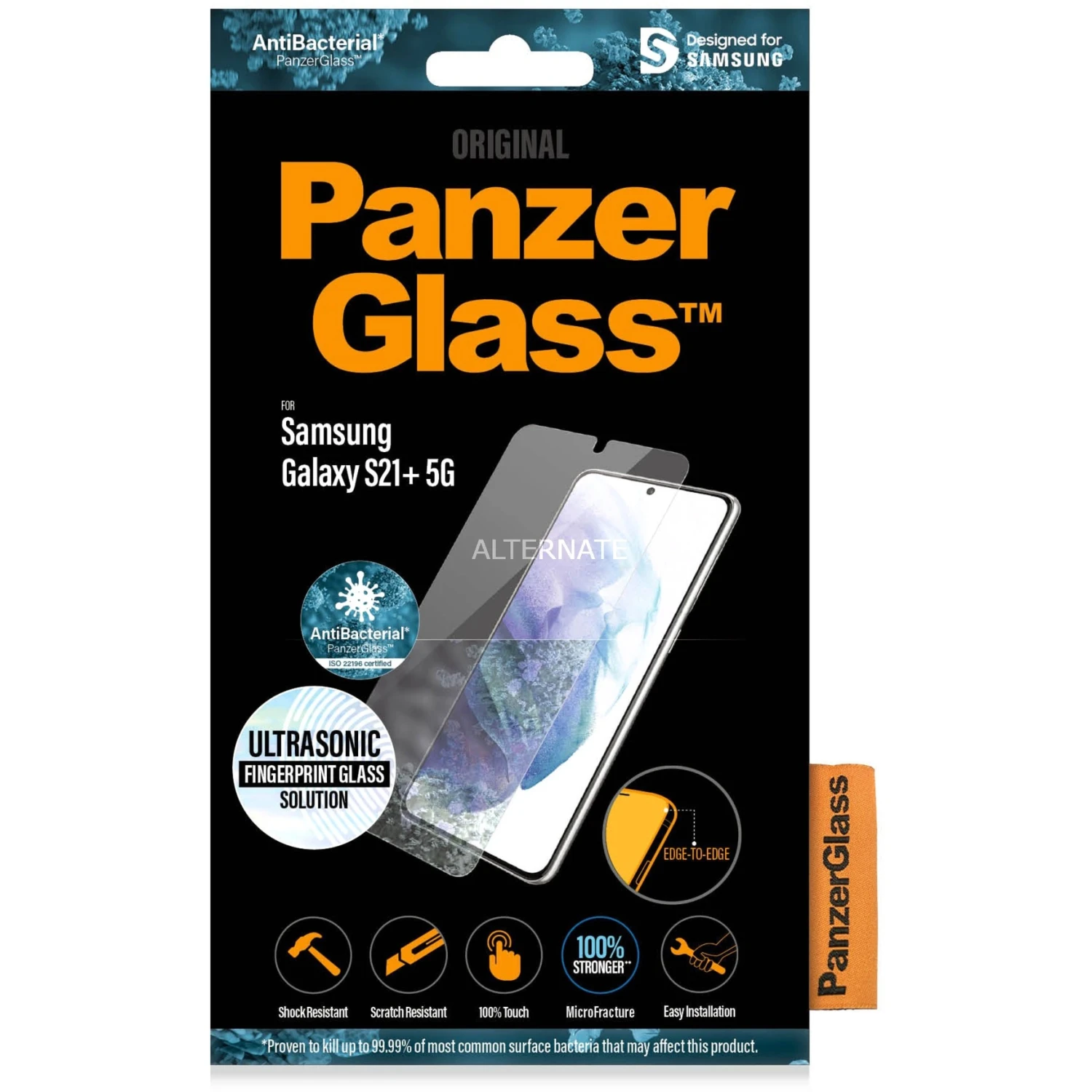 PanzerGlass Displayschutzfolie für Samsung Galaxy S21+ 5G - Transparent, Kratzfest, Stoßfest 2 PanzerGlass Displayschutzfolie für Samsung Galaxy S21+ 5G - Transparent, Kratzfest, Stoßfest – Bild 2