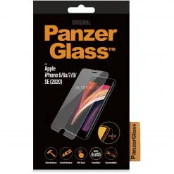 PanzerGlass Displayschutzfolie für iPhone SE (3./2. Gen), iPhone 8/7, iPhone 6S/6 - Transparent/Schwarz - Hochwertiger Displayschutz