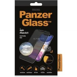 PanzerGlass Dual Privacy Filter Displayschutzfolie für iPhone 11 & XR - Schwarz | 100% Datenschutz & Kratzfest
