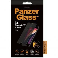 PanzerGlass Privacy Filter Displayschutzfolie - Schwarz - Kompatibel mit iPhone SE (3./2. Gen), iPhone 8/7, iPhone 6S/6