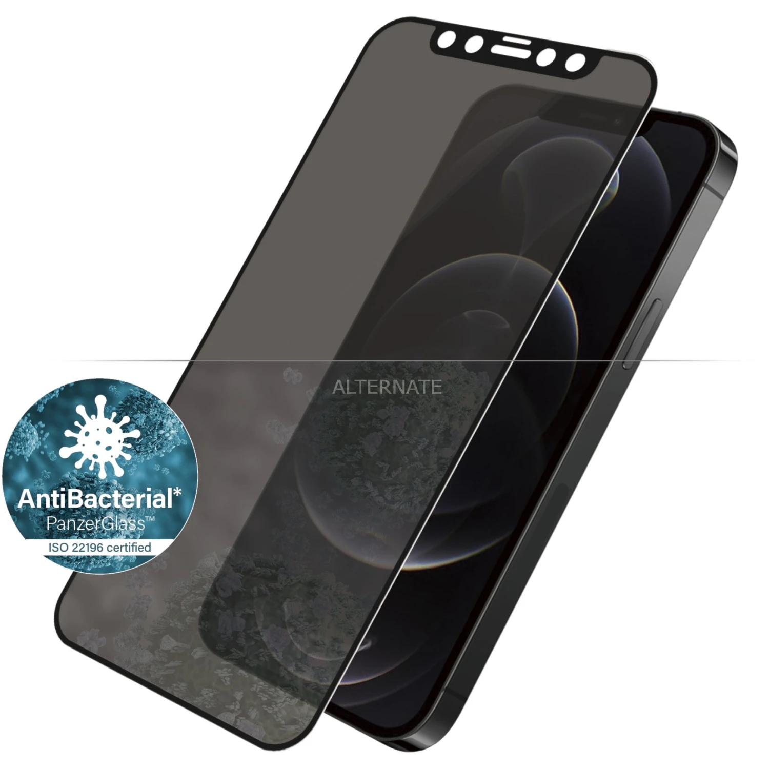PanzerGlass Privacy Displayschutzfolie für iPhone 12 | 12 Pro - Schwarz - 100% Datenschutz & Kratzfest 2 PanzerGlass Privacy Displayschutzfolie für iPhone 12 | 12 Pro - Schwarz - 100% Datenschutz & Kratzfest – Bild 2