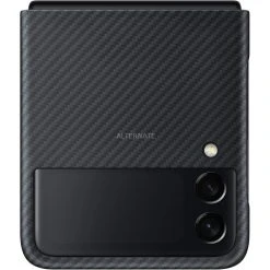 SAMSUNG Aramid Cover Handyhülle für Galaxy Z Flip3 5G - Schwarz | Premium-Schutz | Slim Design