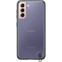 SAMSUNG Clear Protective Cover für Galaxy S21 5G - Transparente Handyhülle (Weiß)