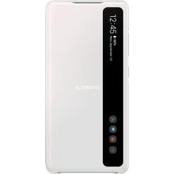 SAMSUNG Clear View Cover Handyhülle (weiß) für Galaxy S20 FE | Schutzhülle mit Klarsichtdeckel